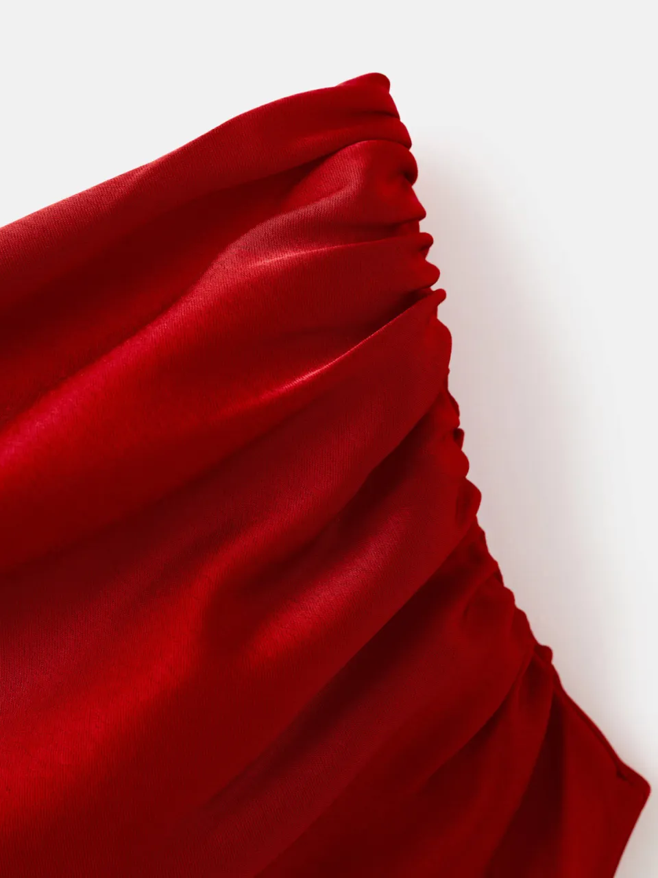 Mango one shoulder midi jurk - rood, foto 7