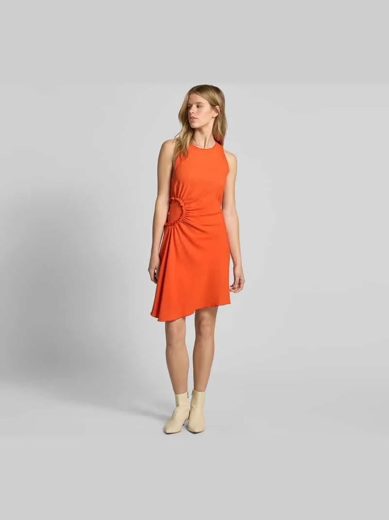 Victoria Beckham Knielange jurk met ronde hals rood, foto 3