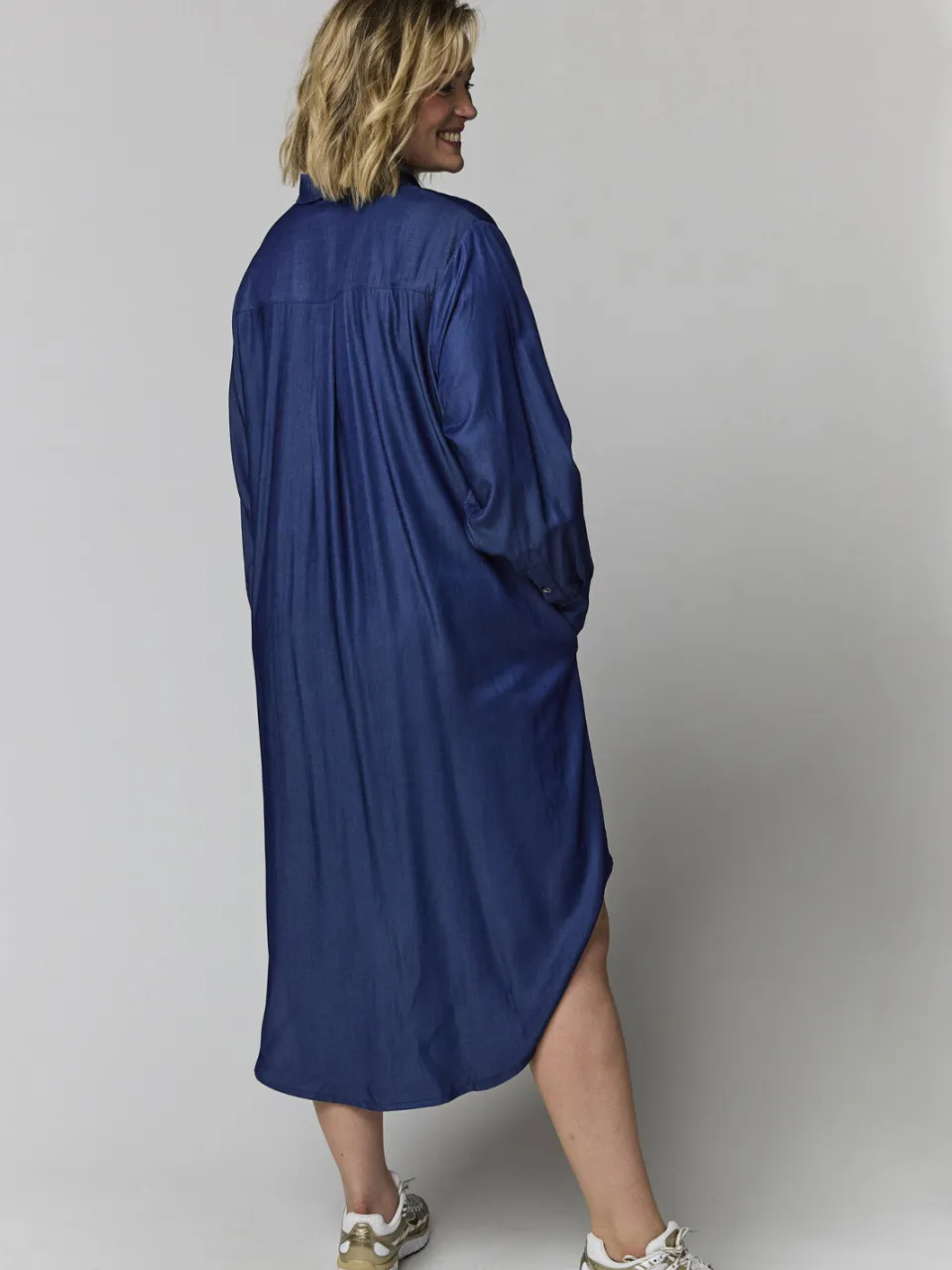 Gozzip blousejurk - donkerblauw, foto 5