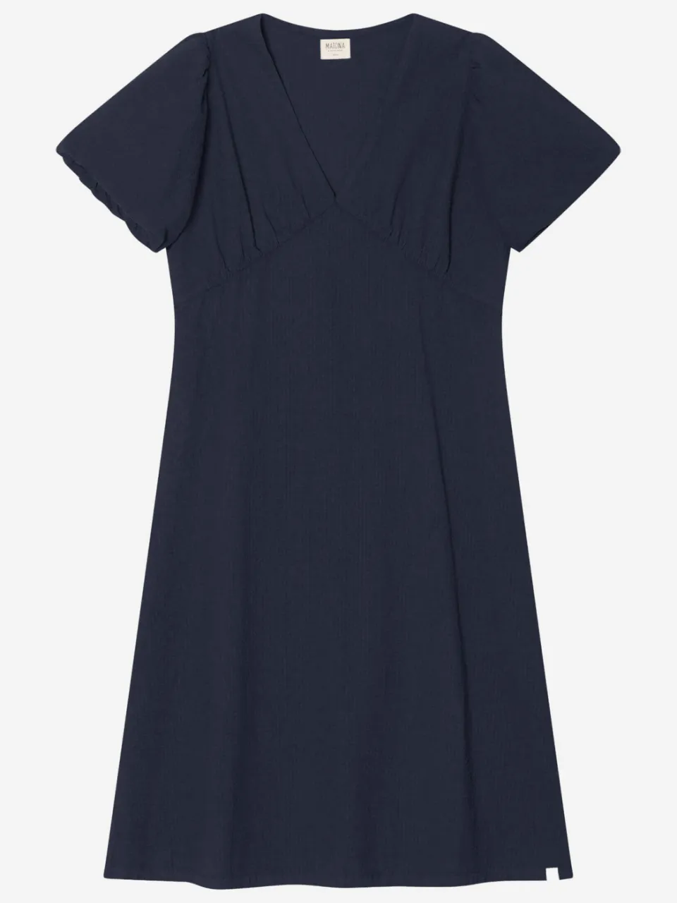 MATONA dames vegan Jurk V-Hals Marineblauw, foto 2