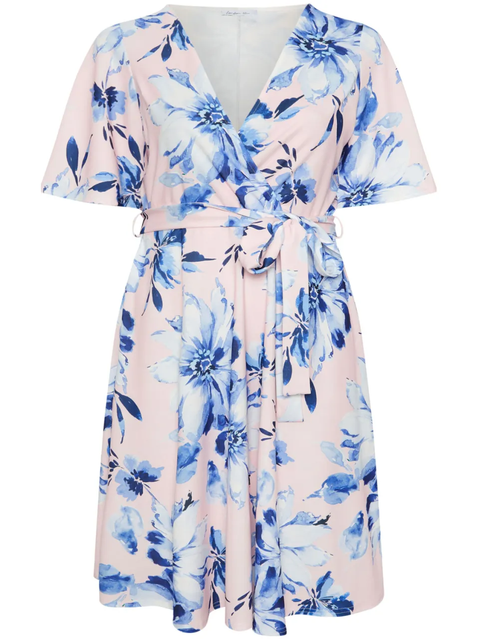 Yours London Roze Wikkelskaterjurk Met Bloemenprint, foto 4
