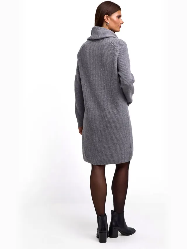 Falke Selection Ribbed zacht warm wol functioneel materiaal jurk dames grijs