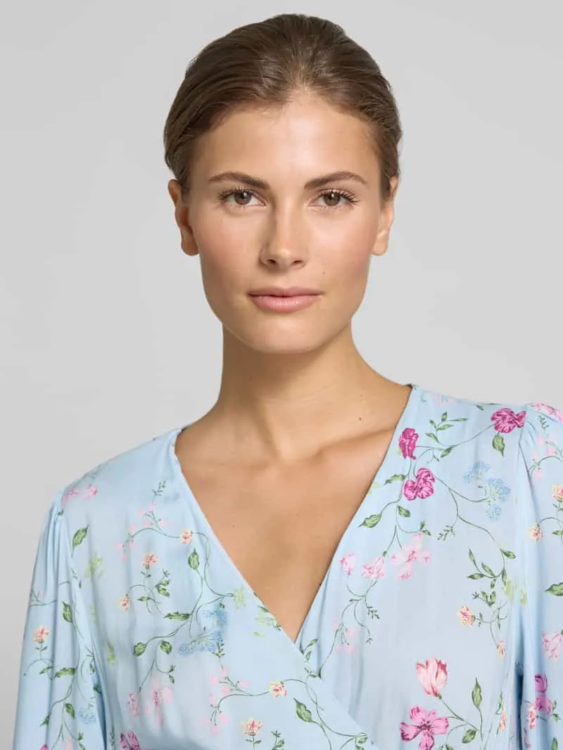 Yas Wikkeljurk met V-hals model 'SAVANNA' lichtblauw, foto 5