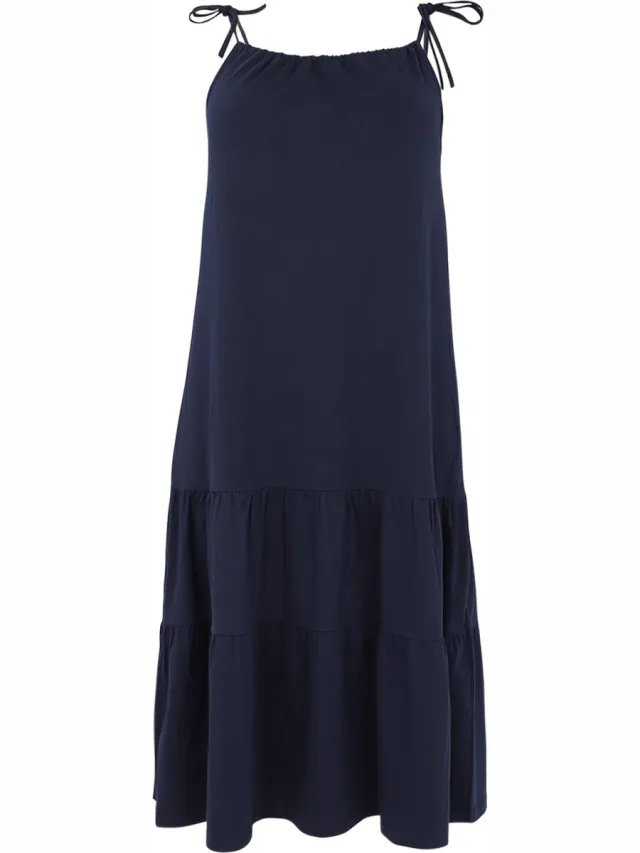 Yoek Dames Jurk mouwloos blauw