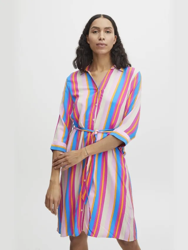 b.Young BYMMJOELLA SHIRT DRESS - Raspberry Rose Multi