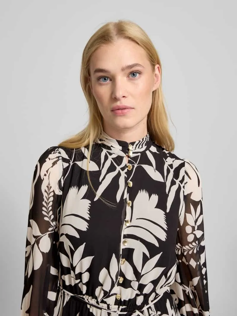 Forever New Avondjurk met opstaande kraag, model 'Annabel' zwart, foto 4