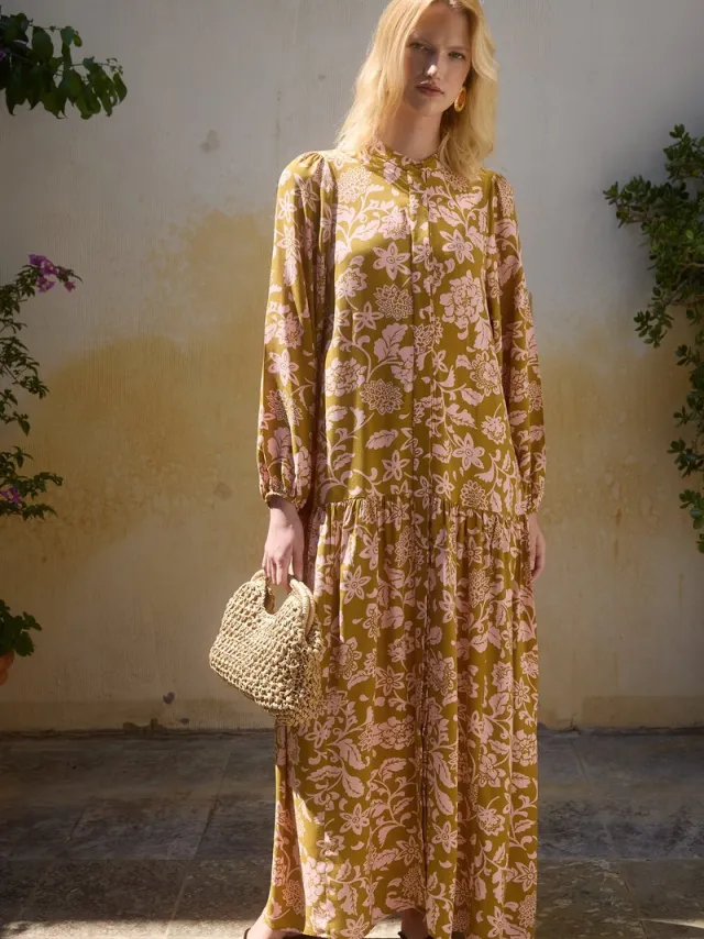 TOUCHÉ PRIVÉ Jurk met bloemenprint - Gedessineerd - Dames