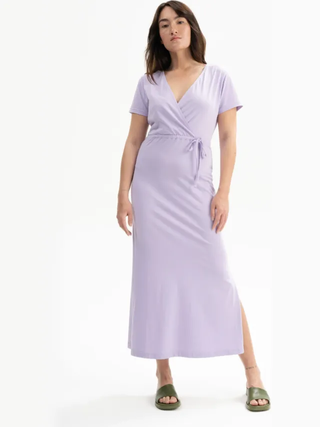 MELA dames vegan Jurk Shreoshi Crocus Lichtpaars