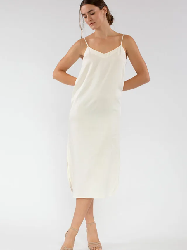 Neu Nomads dames vegan Slipdress Easy Sneeuwwit