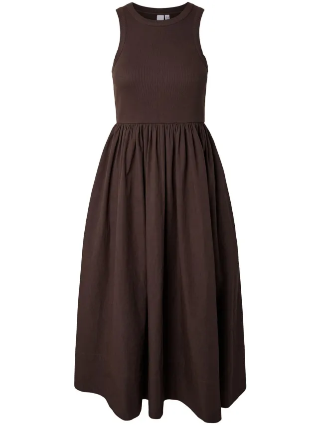 Yas Midi jurk YASMIRI Chocolate Brown1