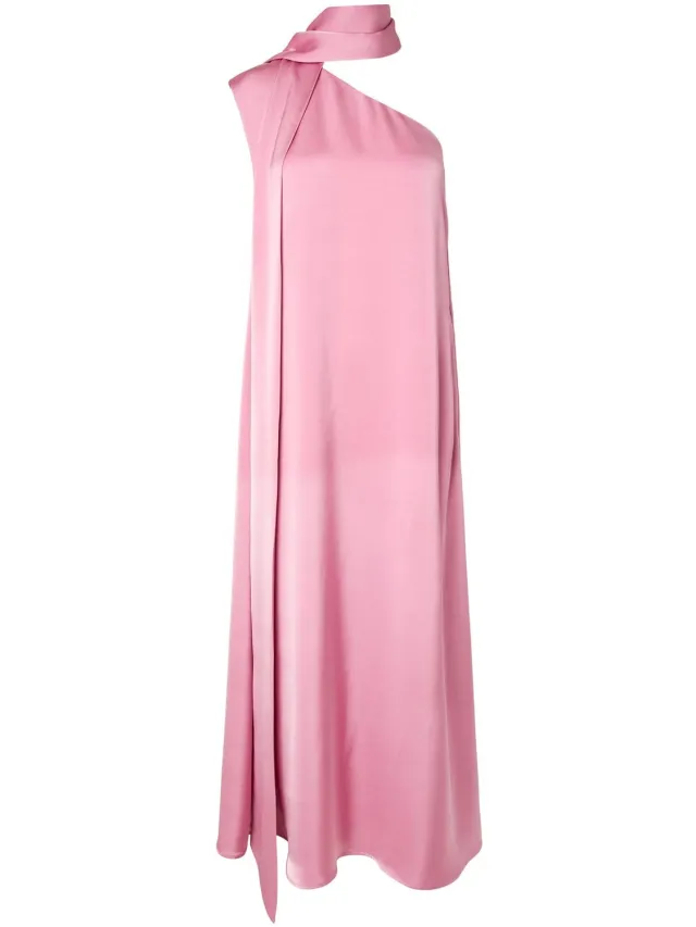Yas Maxi jurk YASANNALINA ONE-SHOULDER Orchid Smoke