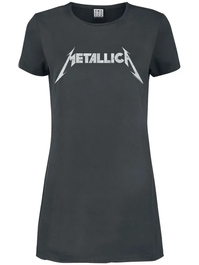 Metallica Amplified Collection - Logo Dames Mini-jurk - houtskool