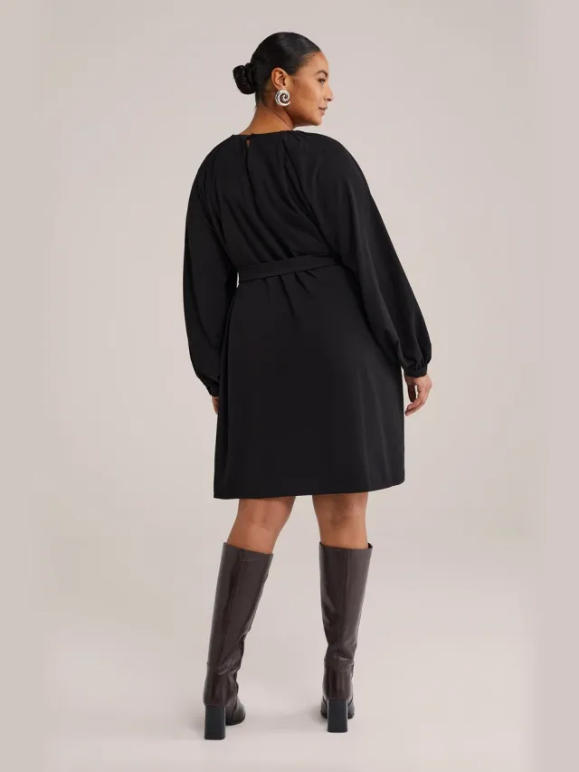 WE Fashion Dames jurk - Curve Black