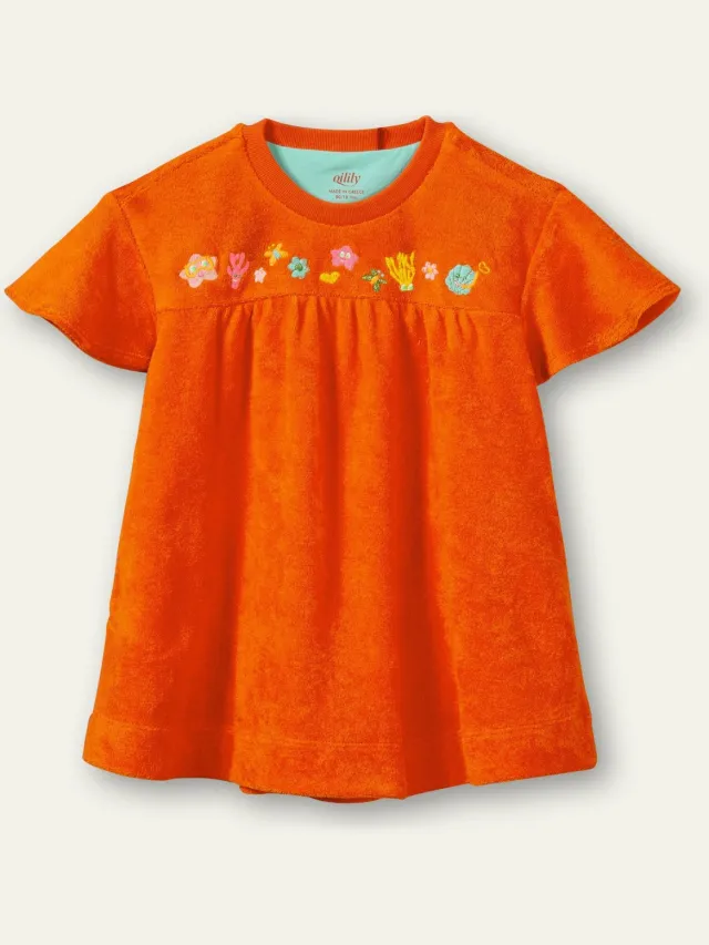 Oilily Daantje - Jurk - Meisjes - Oranje - 122/7yr