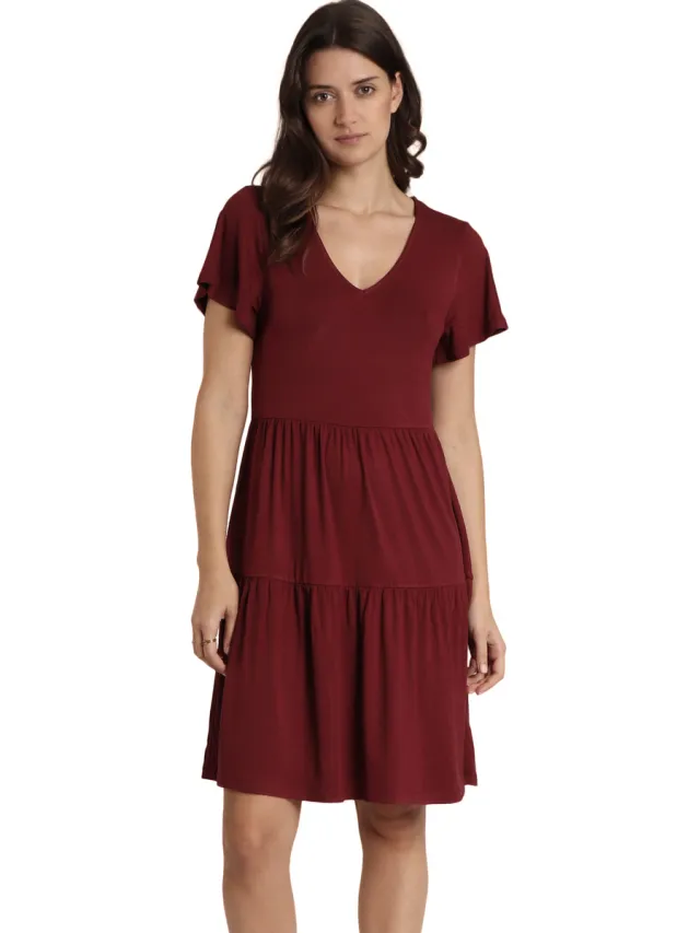 Admas Jurk Admas Zomerjurk met slipe mouwen Cute Rood