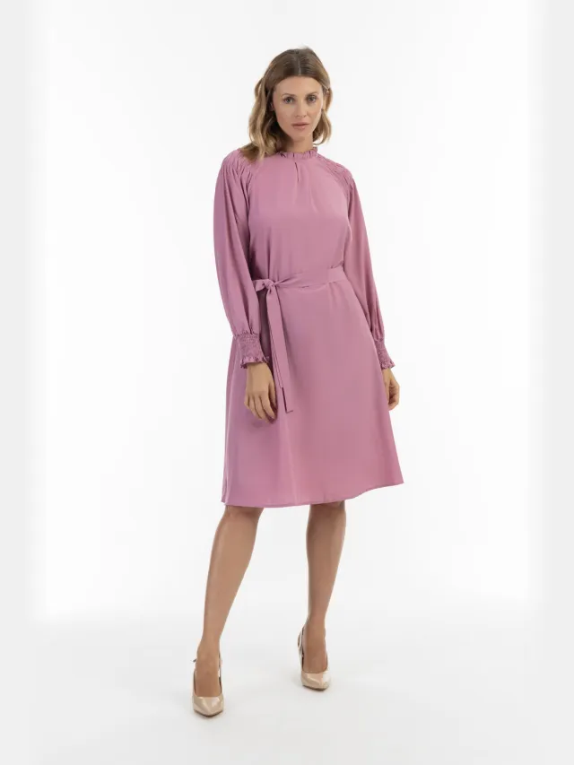 Usha midi jurk nowles Roze