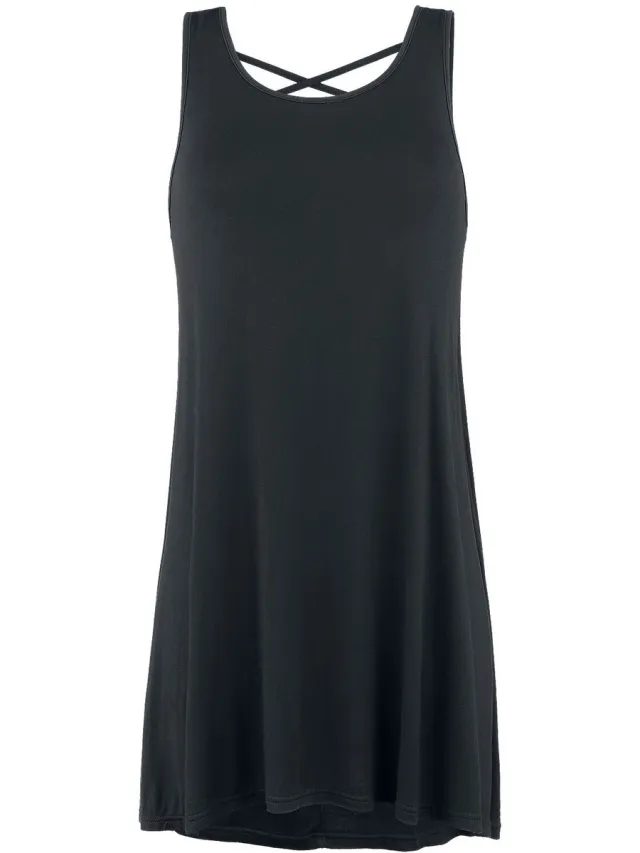 Black Premium by EMP Zwarte jurk met vetersluiting - Dames