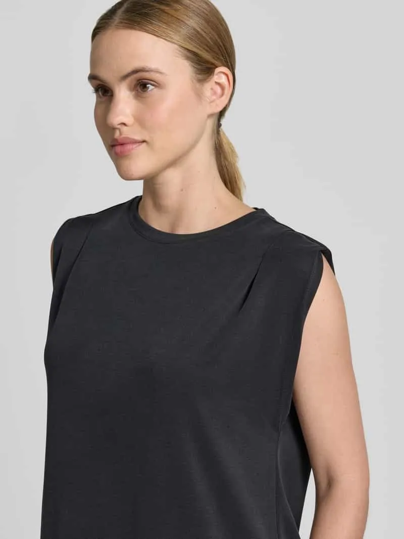 Jake*s Collection midi-jurk van modalmix met ronde hals zwart, foto 3