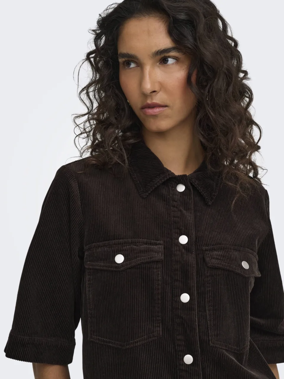 JDY corduroy blousejurk - bruin, foto 4