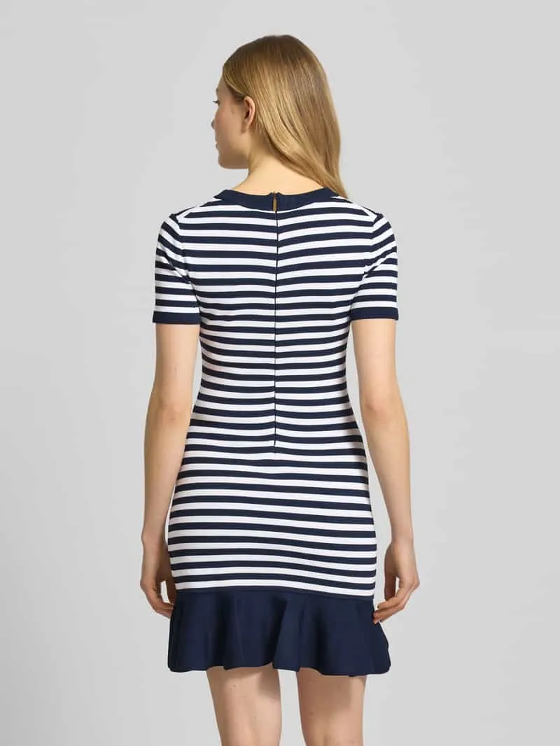 MICHAEL Michael Kors t-shirtjurk van viscosemix met ronde hals marineblauw, foto 4