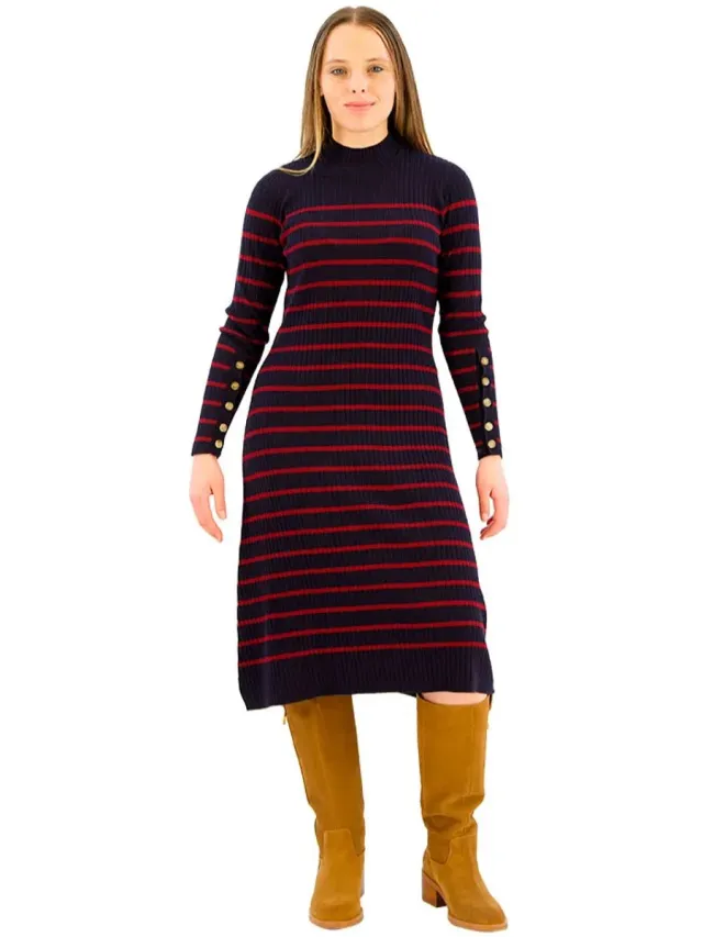 Pepe Jeans Harlem Midi-jurk Met Lange Mouwen Blauw S Vrouw Dulwich Blue