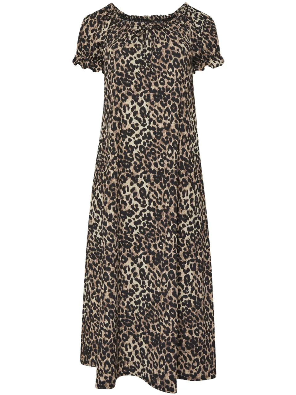 Yours Beige Bruine Luipaardprint Maxijurk Met Textuur, foto 4