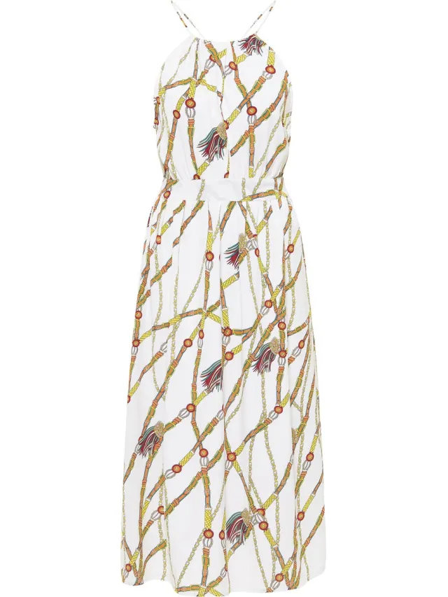 Faina elegante midi-jurk wit