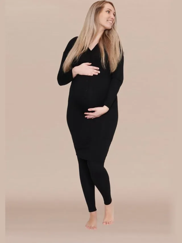 Het Bevallingsjurkje Longsleeves M/L Zwart
