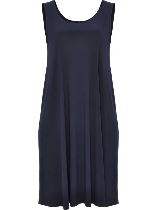 Yoek Dames Jurk mouwloos blauw