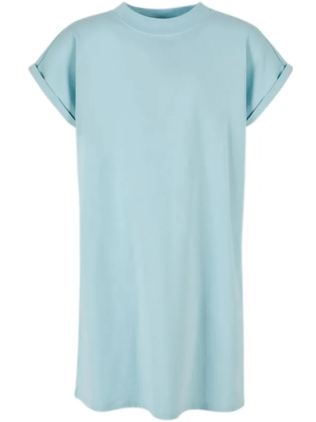 Urban Classics Schildpadhals T-shirt Jurk voor meisjes (Oceaan Blauw)