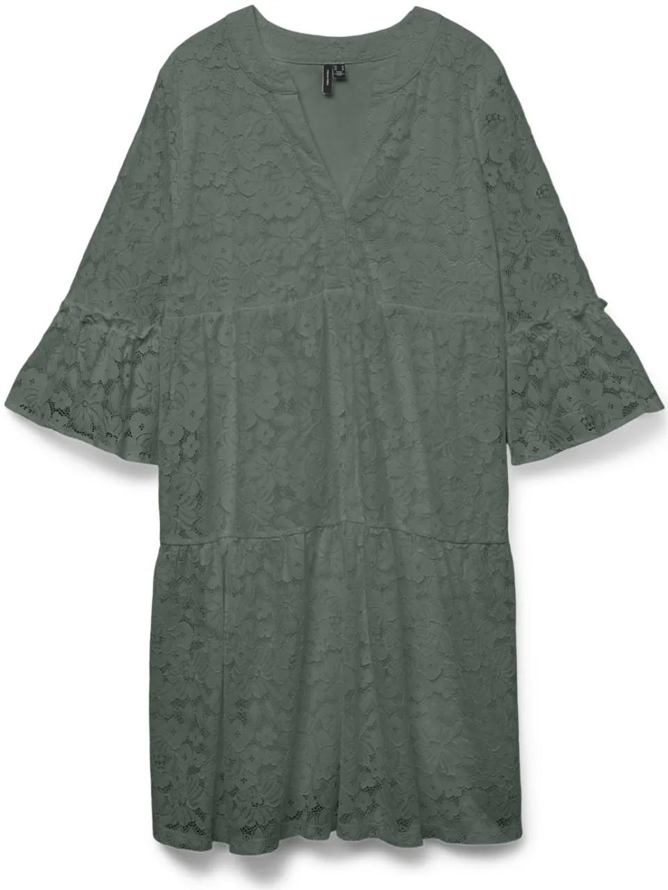 Vero Moda VMHONEY kanten jurk groen, foto 3