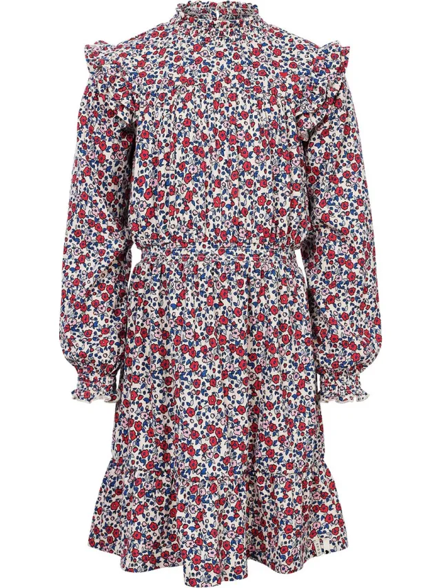 LOOXS REVOLUTION LOOXS Little Meisjes jurk - Maat 92 in de kleur Roze dessin van 99% Cotton 1% lycra - 2501-7807-880