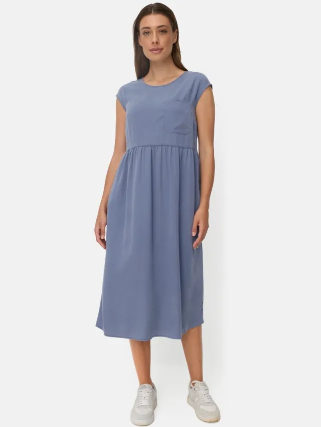 Camel Active Zomerjurk met borstzakje - Maat - Oceaanblauwwomenswear-M