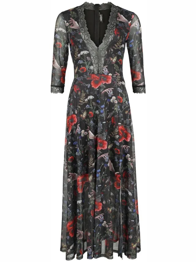 Jawbreaker Night Meadow Maxi Dames Maxi-jurk - meerkleurig Multicolours