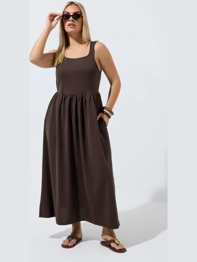 Limited Collection Chocoladebruine Maxijurk Brown