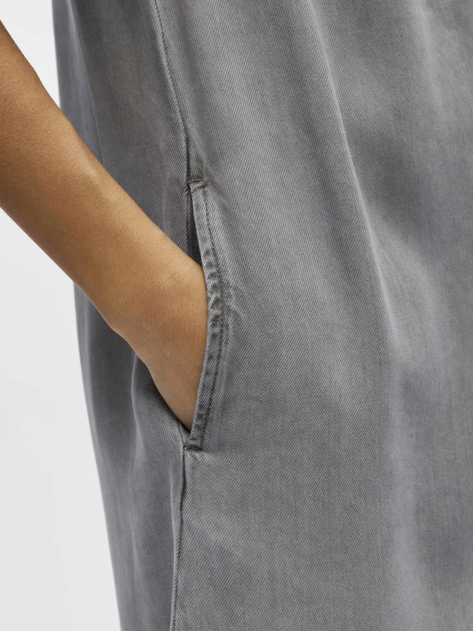 Object denim blousejurk grey denim, foto 4