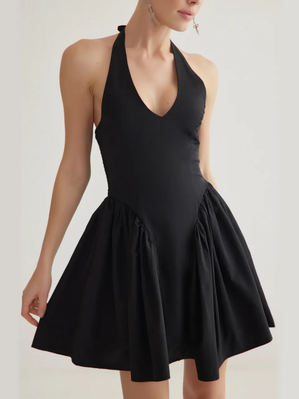 Trendyol TRENDYOLMİLLA Dames Zwart Effen Kort / Mini Mouwloos Stijlvol/Avond Skater Jurken, foto 2