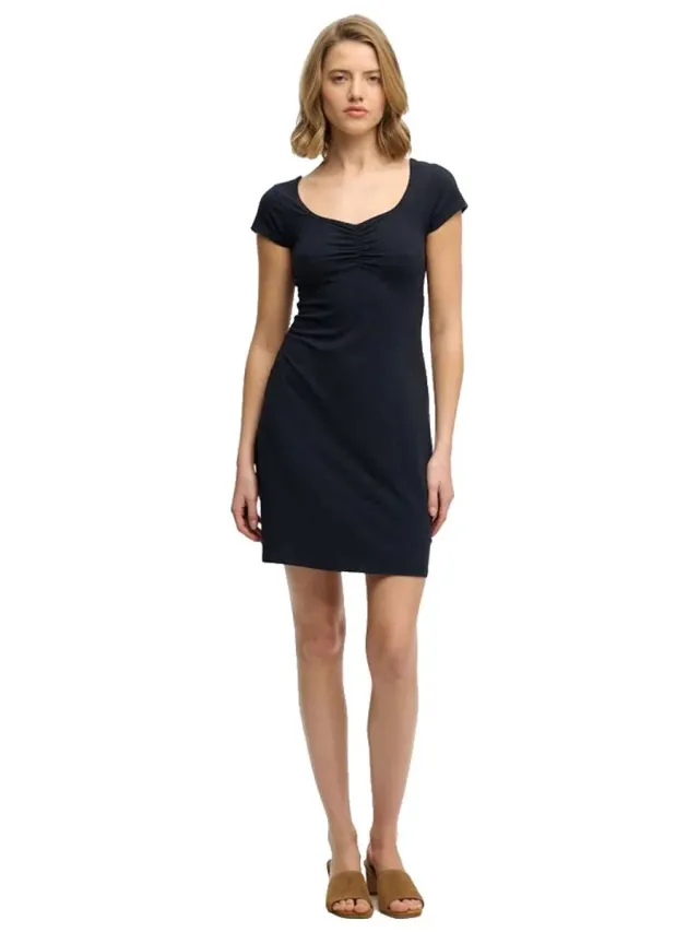Superdry Sweetheart Jersey Mini Korte Mouwen Korte Jurk Zwart XS Vrouw Eclipse Navy