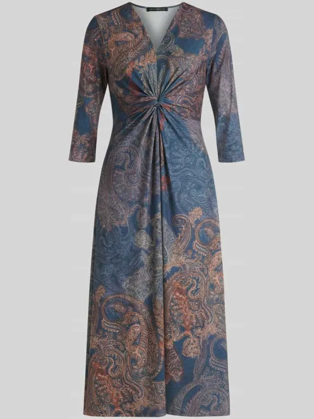 Betty Barclay Getailleerde vrijetijdsjurk met plooien aan de taille rookblauw, foto 2