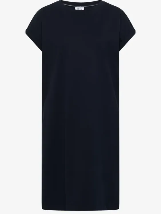cecil Knielange jersey jurk blauw, foto 4