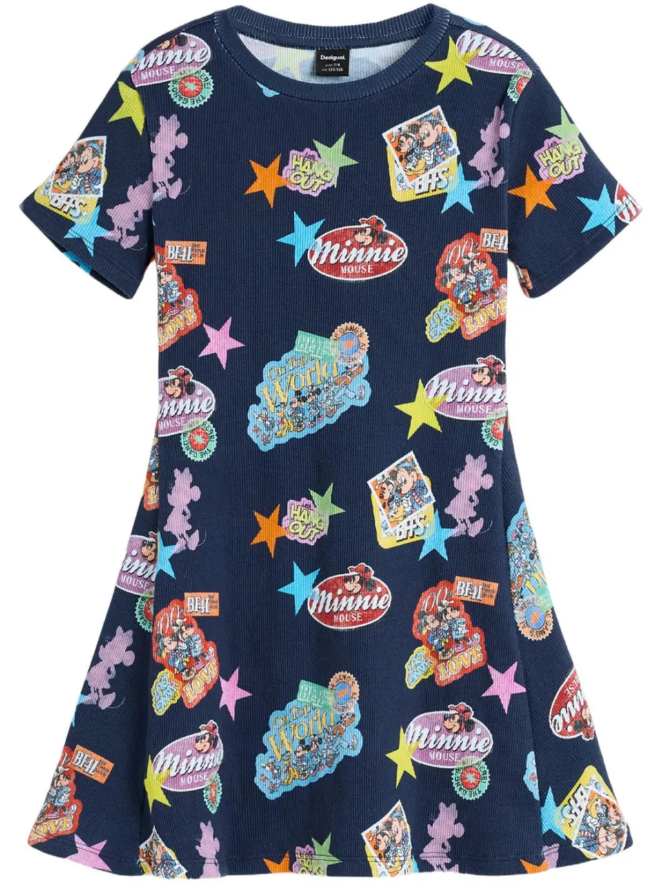 Desigual Minnie Mouse midi T-shirtjurk met print - donkerblauw, foto 2
