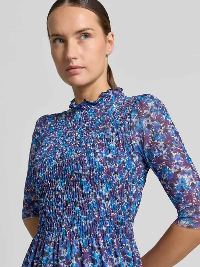 Rich & Royal midi-jurk met smokdetail koningsblauw, foto 3