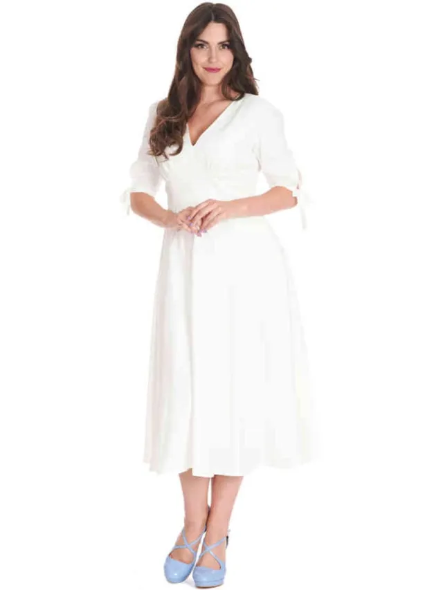 Banned Bella Flare jurk - XL - Wit