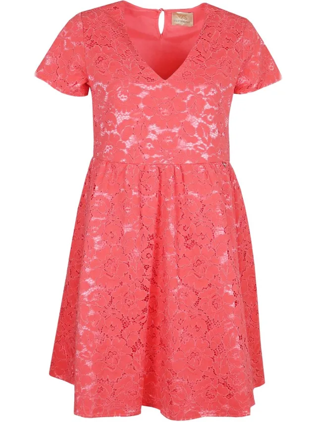 Very Simple Verysimple • roze kanten jurk • maat IT42 (S)