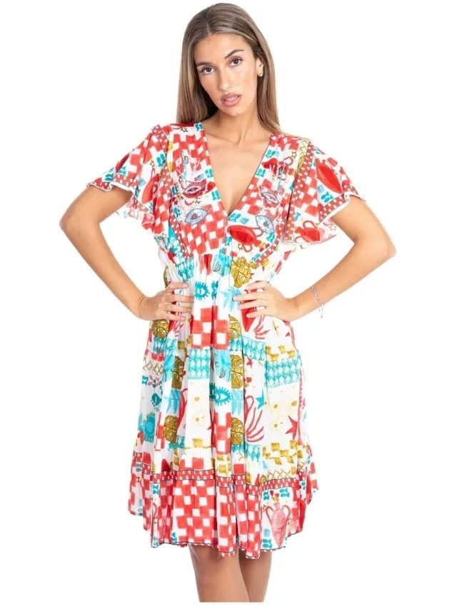 Isla Bonita By Sigris Korte Jurk Isla Bonita By Sigris Korte Jurk Rood