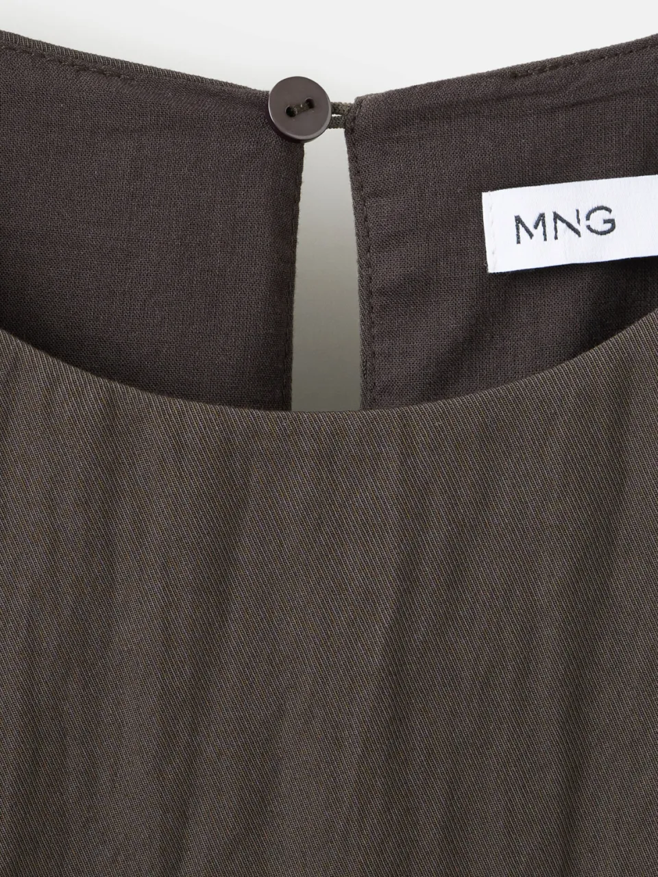 Mango midi jurk met ceintuur - bruin, foto 8
