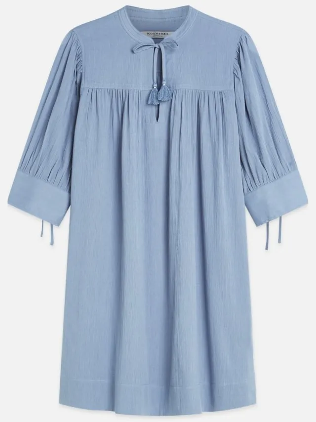 Scotch & Soda Mini Gathered Sleeve Dress infinity