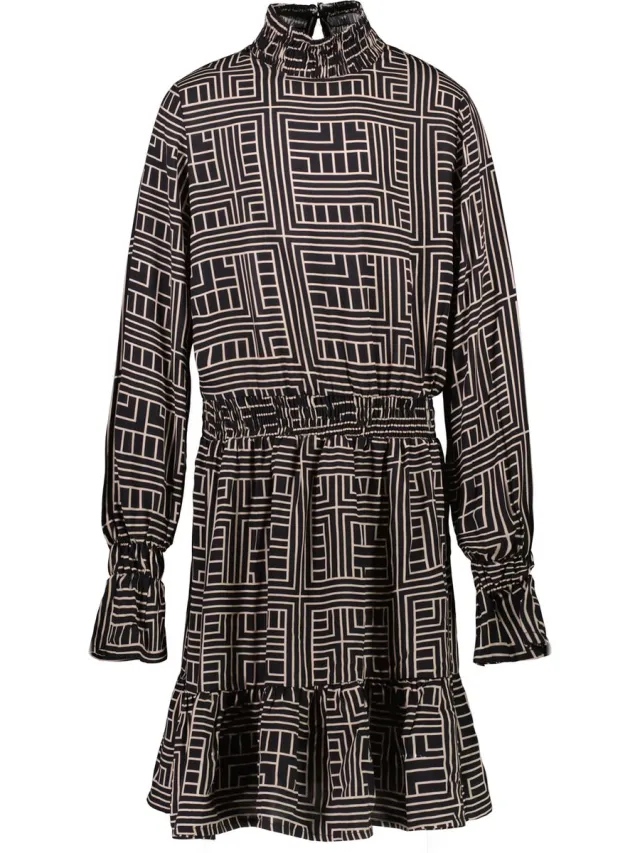 Cars Jeans Kids FLYAN AOP Dress Black Meisjes Jurk - BLACK