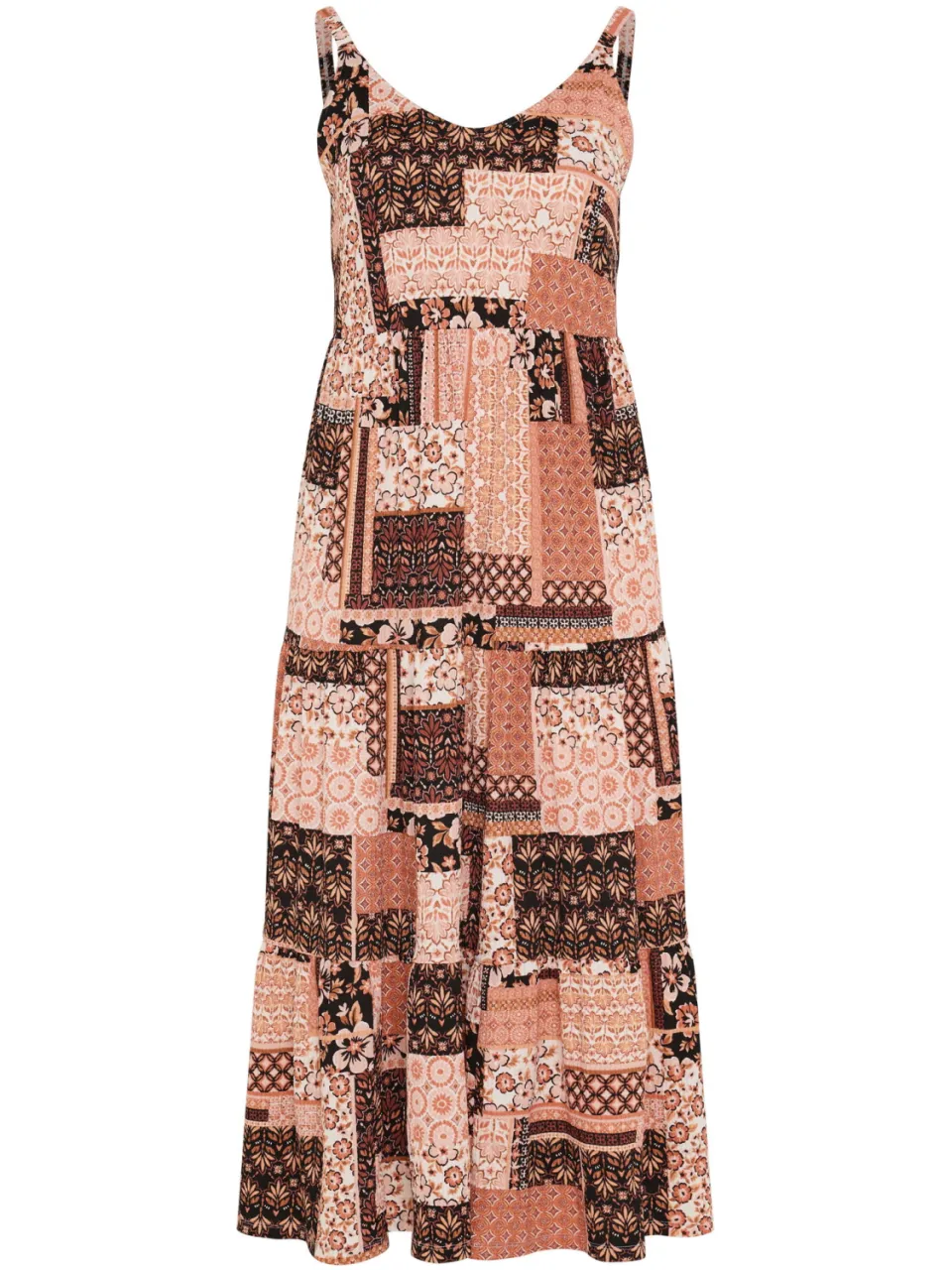 Yours Oranje Terracotta Midaxijurk-52, foto 4