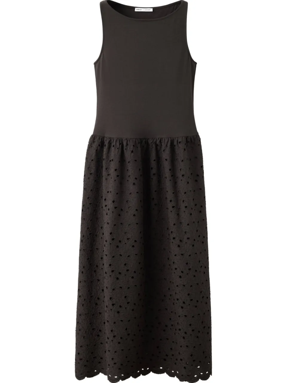 Mango midi zomerjurk - donkerbruin, foto 2